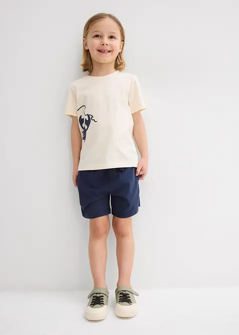 T-shirt och shorts (set i 2 delar) av ekologisk bomull, bonprix