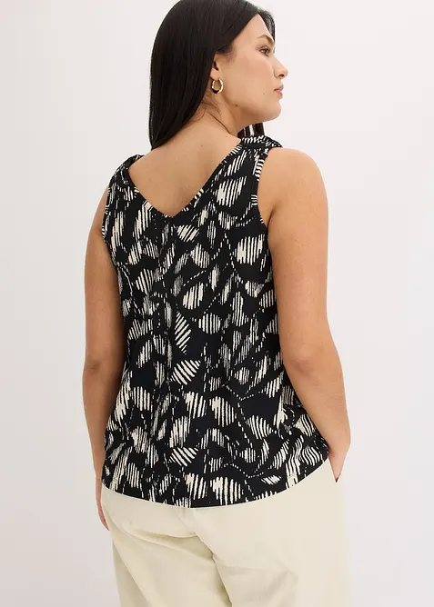 Mönstrat linne av jersey med struktur, bonprix