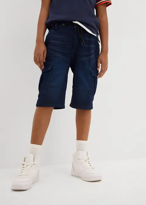 Jeansshorts i sweatmaterial, Regular Fit, bonprix