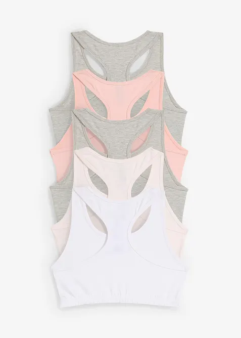 BH-topp med mjuk bomull (5-pack), bonprix