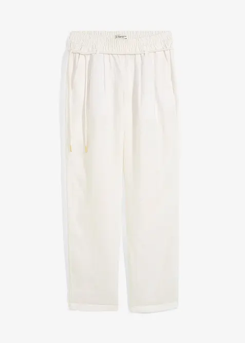 Dra på-byxa i rent linne, bonprix
