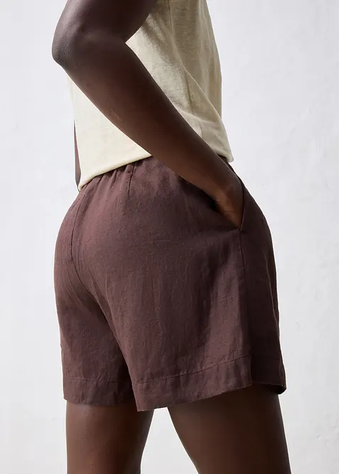 Kort byxkjol av linne, bonprix