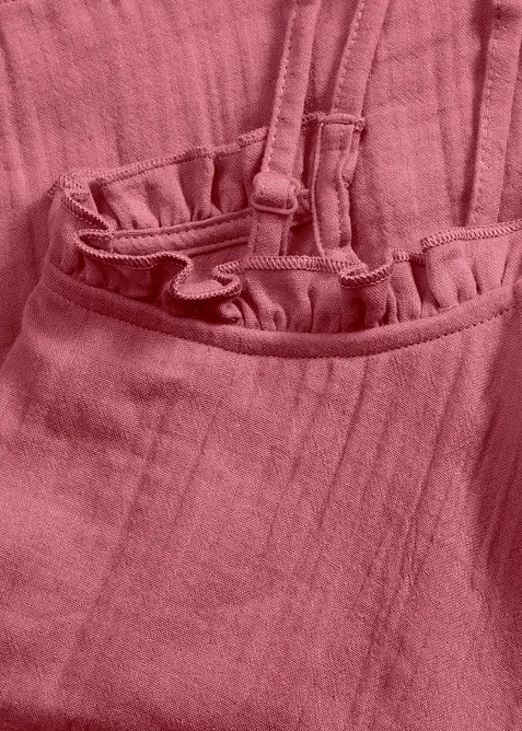 Muslinpyjamas med shorts och smala axelband, bonprix