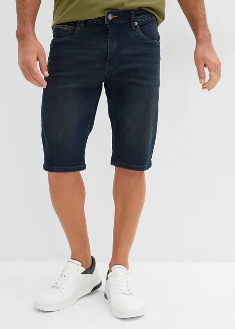 Stretchiga jeansshorts, smal passform, bonprix