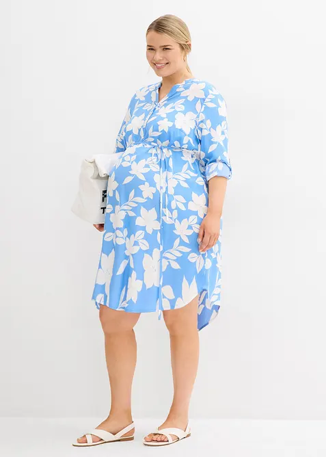 Mamma-/amningsblusklänning i böljande viskos, bonprix