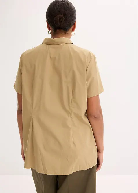 Kortärmad poplinblus, bonprix