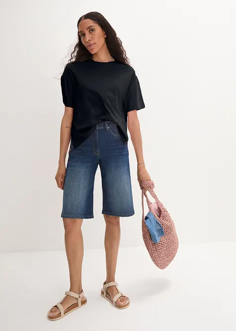 Oversizetopp med tryck på ryggen, bonprix