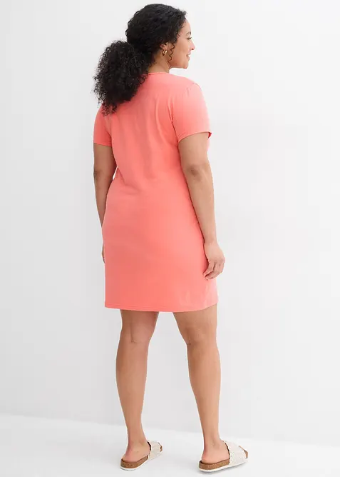 Jerseyklänning i ekologisk bomull med stretch, bonprix