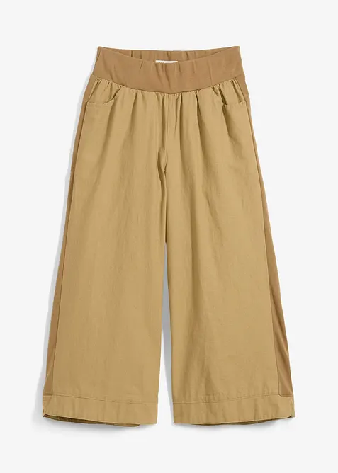 3/4-byxa i linne och bomull, bonprix