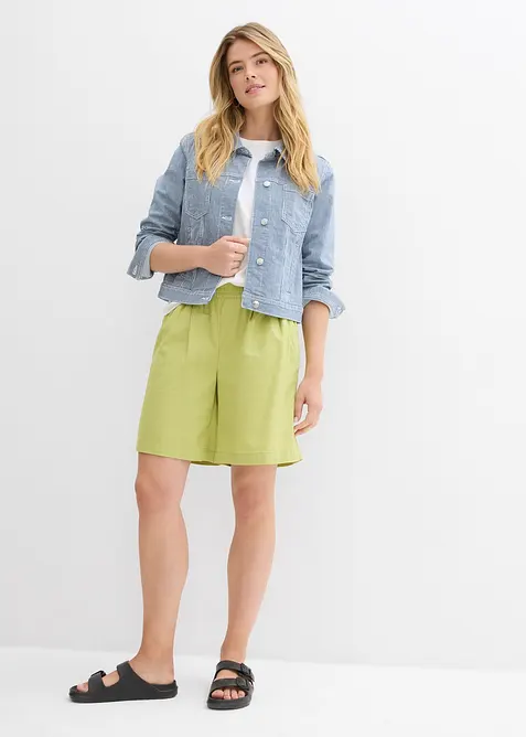 Bermudas i linne och bomull, bonprix