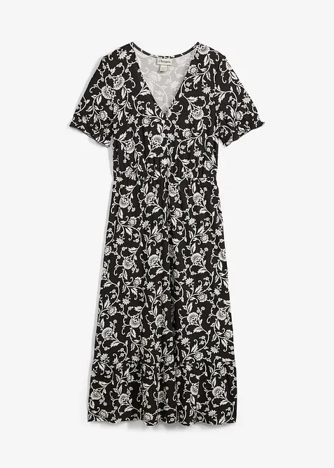 Jerseyklänning i följsam viskos, bonprix