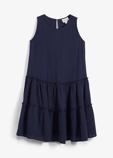 Mellanlång muslinklänning, bonprix