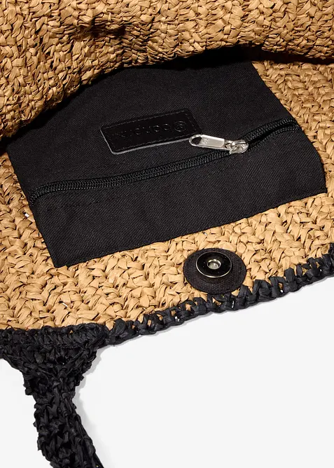 Shoppingväska med halmlook, bonprix