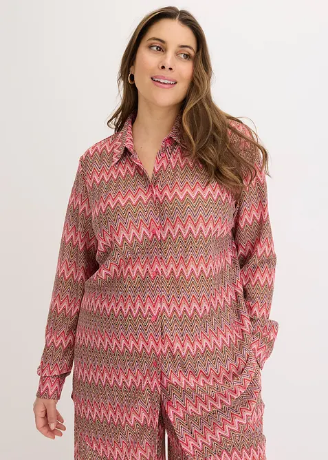 L&aring;ng blus med virkad look, bonprix