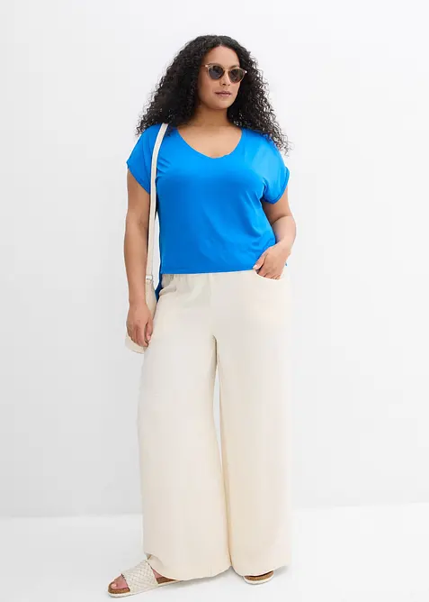 Oversizetopp i följsam viskosmix, bonprix