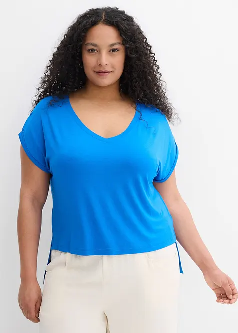 Oversizetopp i följsam viskosmix, bonprix