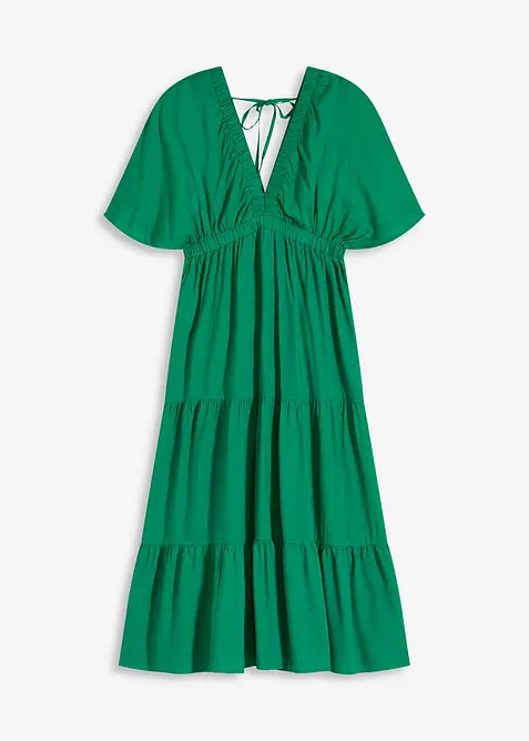 Mellanlång klänning i följsam viskos, bonprix