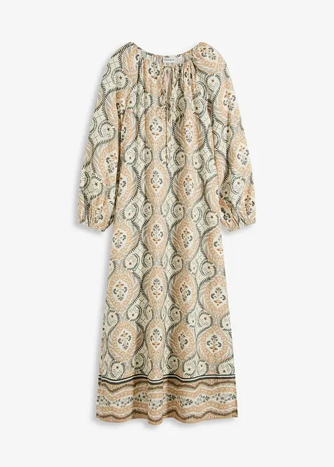 Mönstrad kaftanklänning i följsam viskos, bonprix
