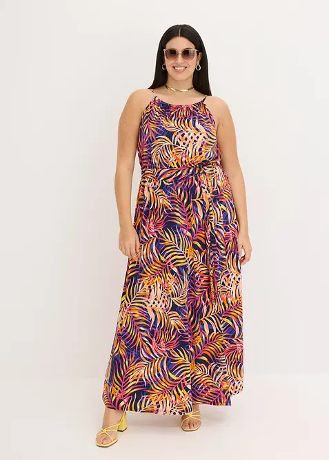 Mönstrad jerseyklänning, bonprix