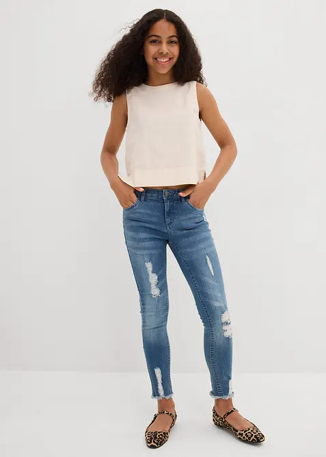 Blustopp av svalkande linnemix, bonprix