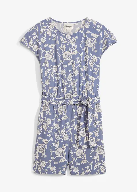 Jumpsuit i kort modell av viskos med mjukt fall, bonprix