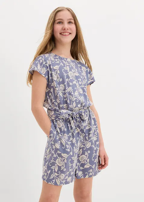 Jumpsuit i kort modell av viskos med mjukt fall, bonprix