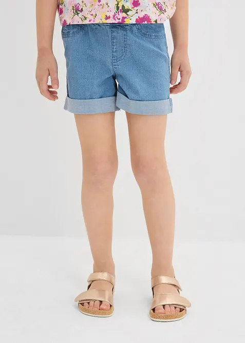 Jeansshorts med medelhög midja, bonprix