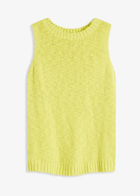 Stickad topp av bomull med strukturmönster, bonprix