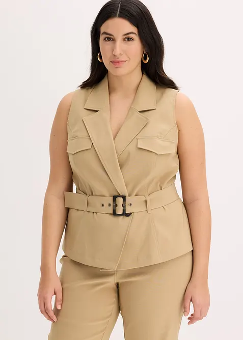 Väst med skärp, bonprix