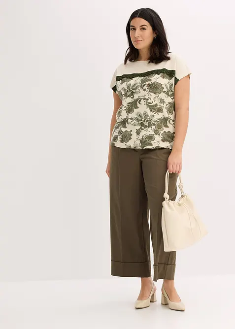 Topp med spetsband, bonprix