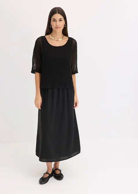 Kl&auml;nning i tv&aring; i en-stil, bonprix