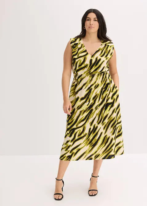 Jerseyklänning med smock, bonprix