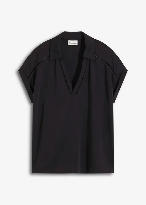 Pik&eacute;tr&ouml;ja i viskos med spetsinf&auml;llning, bonprix