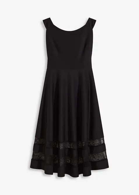 Singoallaklänning med spets och skärp, bonprix