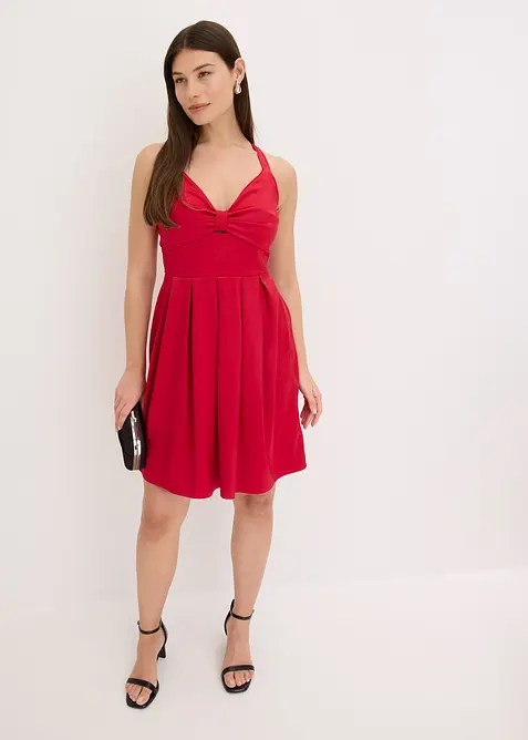 Miniklänning i glansig satin, bonprix