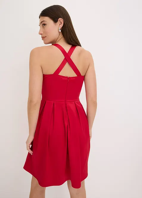 Miniklänning i glansig satin, bonprix