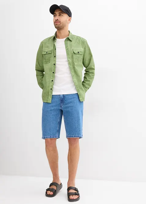 Stretchiga jeansbermudas, Relaxed Fit, bonprix