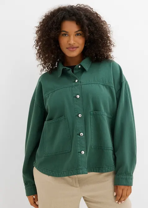 Skjortjacka i ren bomull, bonprix