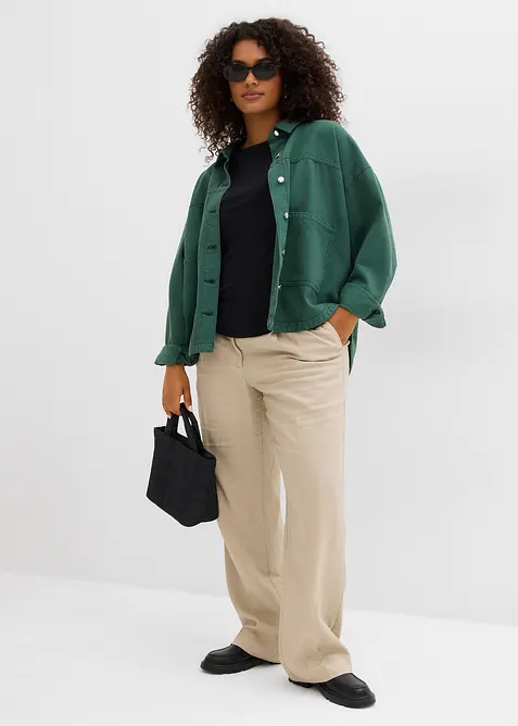 Skjortjacka i ren bomull, bonprix