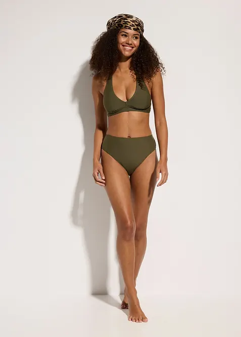 Halterneckbikiniöverdel med V-ringning, bonprix