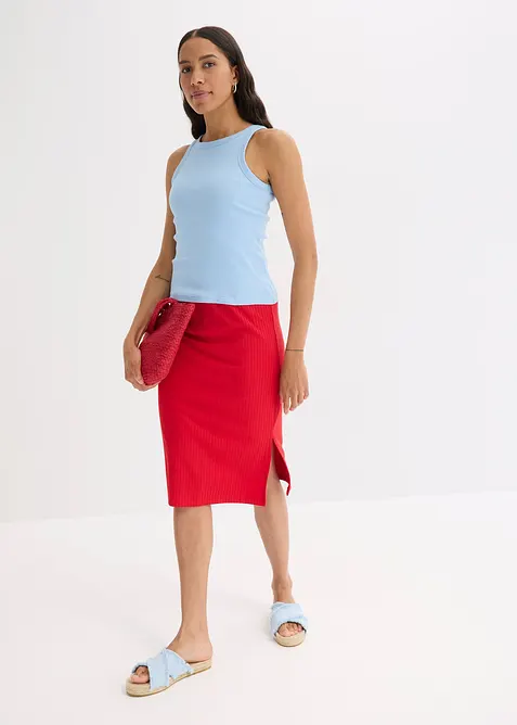 Ribbstickat linne, bonprix