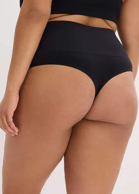 Sömlös stringtrosa med lätt formande effekt (2-pack), bonprix