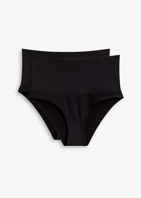 Sömlös trosa med medelhög formande effekt (2-pack), bonprix