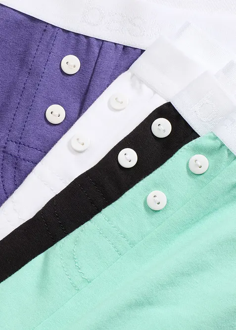Mellanlång boxertrosa med ekologisk bomull (4-pack), bonprix
