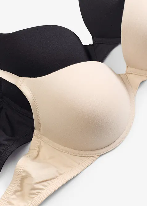 Push up-BH med bygel och bomull (2-pack), bonprix