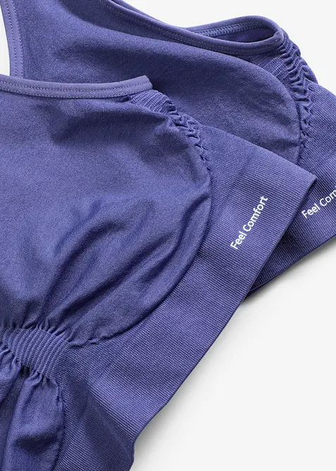 Sömlös Feel Comfort BH-topp (2-pack), bonprix