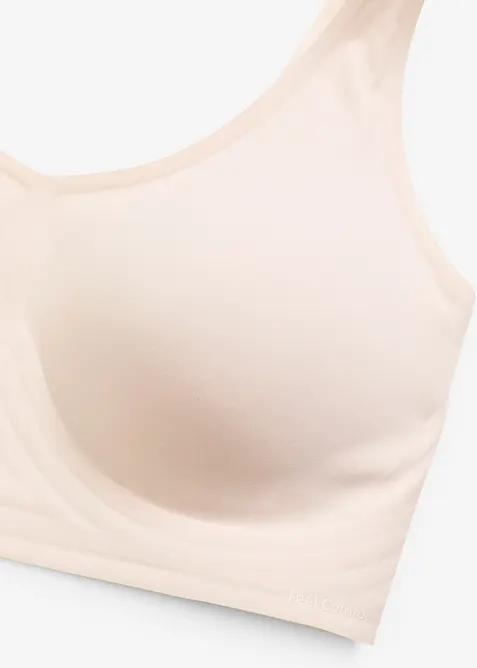 Vadderad Feel Comfort laserskuren T-shirtbeh&aring; utan bygel, bonprix