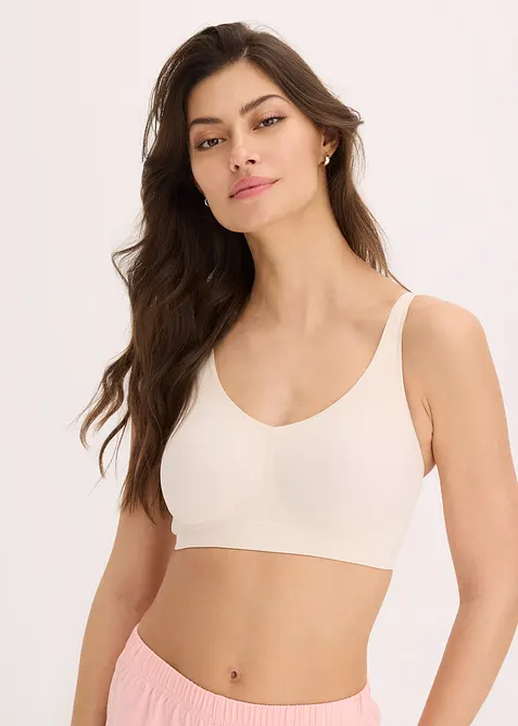 Vadderad Feel Comfort laserskuren T-shirtbeh&aring; utan bygel, bonprix