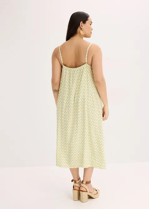 Mellanl&aring;ng kl&auml;nning med rysch, bonprix