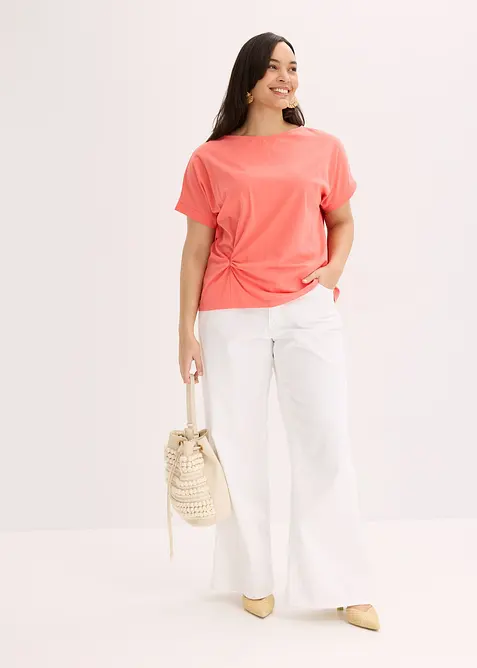 T-shirt med knutdetalj, bonprix